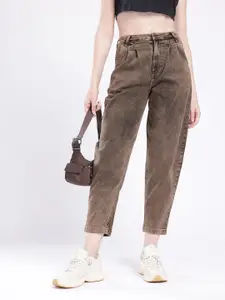 glitchez Women Pleated Light Fade Jeans