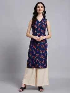 Anouk Rustic Women Floral Printed  V-Neck Sleveeless Kurta
