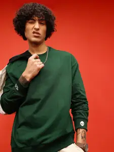 glitchez Printed Cotton Terry Oversized Fit Sweatshirt