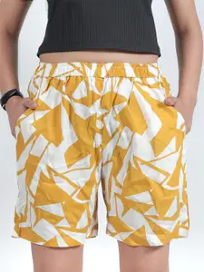 GAB Women Printed High-Rise Shorts