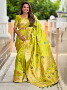 SGF11 Ethnic Motifs Woven Design Zari Kanjeevaram Saree