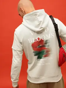 glitchez Downtown Bloom Printed Cotton Terry Hooded Sweatshirt