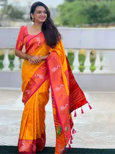 SGF11 Women Ethnic Motifs Zari Pure Silk Paithani Saree