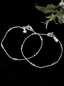 Sangria Silver-Plated Anklet