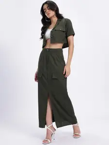 glitchez Boxy Shirt & Skirt Set