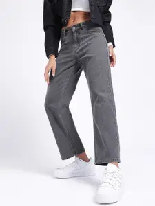 glitchez Women Straight Fit Cropped Jeans