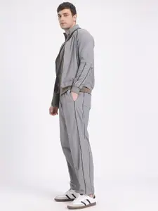 glitchez Mock Collar Zip-Up Tracksuit