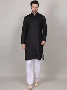 4u Fashion Men Woven Design Woven Design Kurta with Trousers