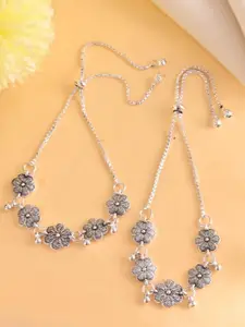 Sangria Silver-Plated Anklet