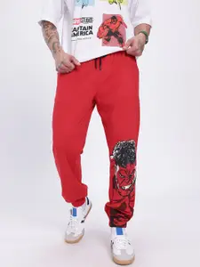 glitchez Men Captain America Printed Relaxed Track Pants