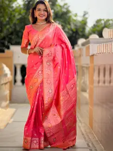 SGF11 Ethnic Motifs Zari Pure Silk Kanjeevaram Saree