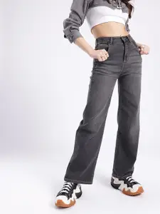 glitchez Women Straight Fit Light Fade Stretchable Jeans