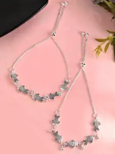 Sangria Silver-Plated Anklet