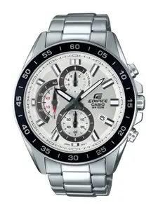 CASIO Men Dial & Stainless Steel Cuff Straps Analogue Chronograph Watch EFV-550D-7AVUDF