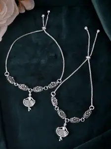 Sangria Silver-Plated Anklet