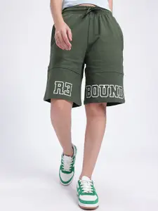 glitchez Women Graphic Print Mid-Rise Relaxed Fit Shorts