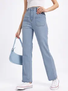 glitchez Women Light Fade Stretchable Straight Jeans