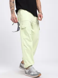 glitchez Men Relaxed Fit Cargo-Style Joggers