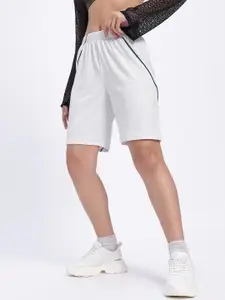 glitchez Women Contrast Piping Loose Fit Shorts