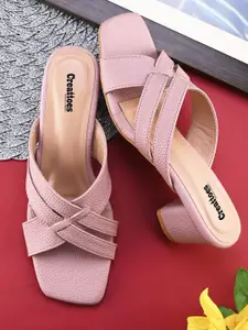 Creattoes Women Open Toe Block Heel Sandals