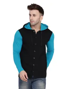 BEYOU FASHION Men Hooded Front-Open Sweatshirts