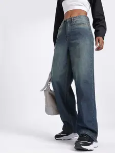 glitchez Women Light Fade Baggy Jeans