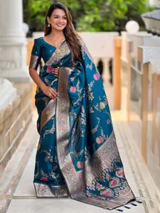 SGF11 Ethnic Motifs Woven Design Zari Pure Silk Kanjeevaram Saree