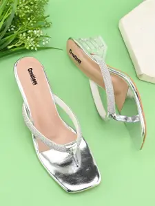 Creattoes Women Embellished Block Heels Sandals