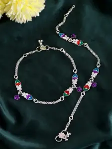 Sangria Silver-Plated Anklet