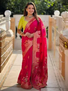 SGF11 Women Ethnic Motifs Zari Pure Silk Kanjeevaram Saree