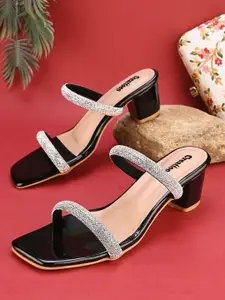 Creattoes Embellished Block Sandals