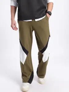 glitchez Men Colourblocked Baggy Fit Track Pant