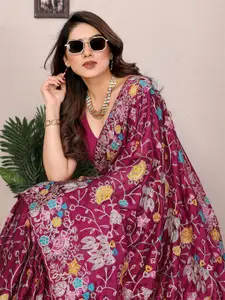 VAIRAGEE Floral Embroidered Saree