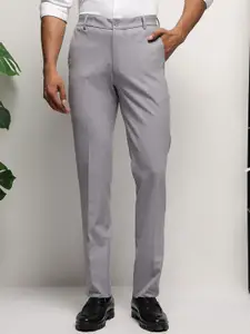 SUBTRACT Men 4 Way Stretch Flex Waist Striped Slim Fit Formal Trousers