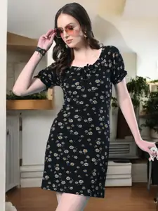 IUGA Women Floral Printed Bodycon Above Knee Dress