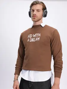 glitchez Check Printed Sweatshirt