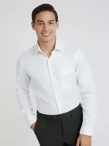 Raymond Men Solid Solid Pure Cotton Formal Shirt