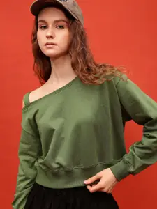 glitchez One Shoulder Oversized Sweatshirt