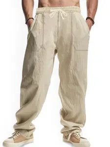 StyleCast x Revolte Men Mid-Rise Regular Trousers