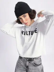 glitchez Hooded Textured Knit Sweatshirt