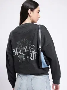 glitchez Printed Oversized Sweatshirt