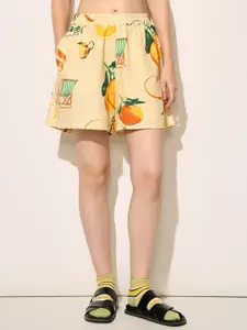 ONLY Women Floral Printed Mid-Rise Shorts