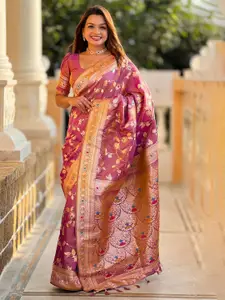 SGF11 Floral Woven Design Zari Pure Silk Kanjeevaram Saree