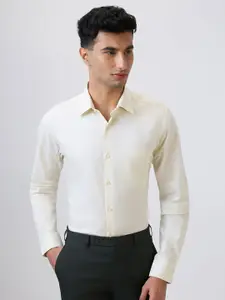 Raymond Men Solid Pure Cotton Formal Shirt