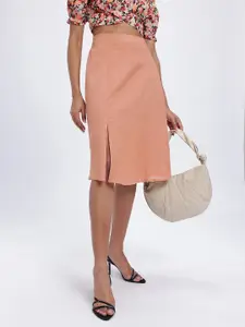 glitchez Side Slit A-Line Skirt