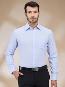 Park Avenue Men Regular Fit Structure Pattern Pure Cotton Formal Shirt