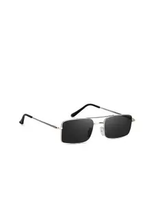 SPADEACES Men Square Sunglasses With Regular Lens New karan Silver Black