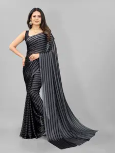 Anouk Striped Printed Leheriya Saree