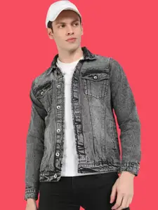 KLIZEN Men Collarless Denim Jacket