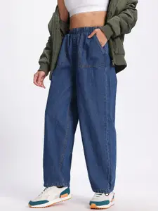 glitchez Women Parachute Baggy Fit Jeans